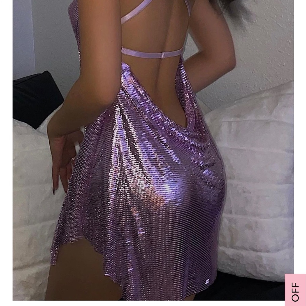 White fox iconic mini dress
